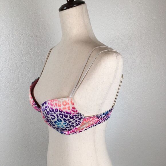 Pink Victoria’s Secret heartbreaker! plunge push-up bra 34B - Picture 2 of 8